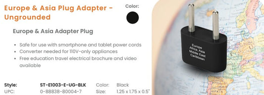 EUROPE/ASIA ADAPTER PLUG
