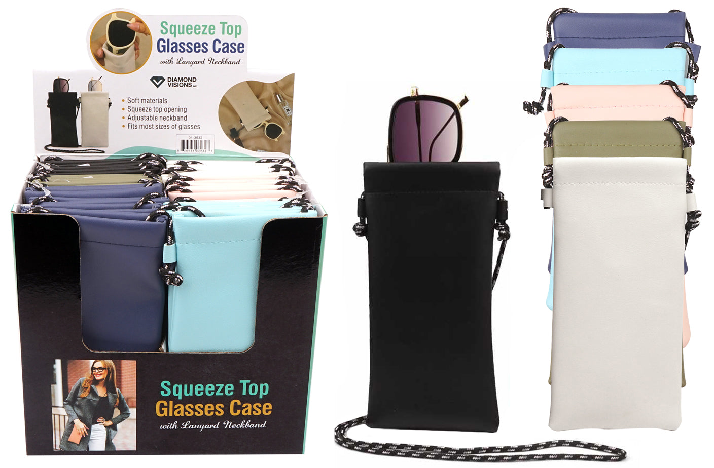 SQUEEZE TOP GLASSES CASE LANYARD