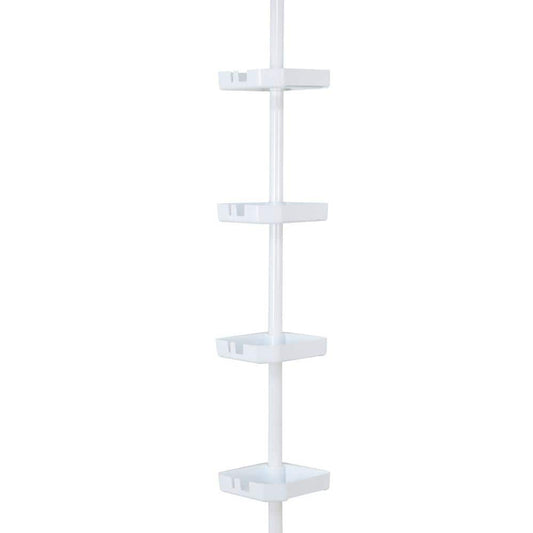 4 TIER TENSION CORNER CADDY WHITE