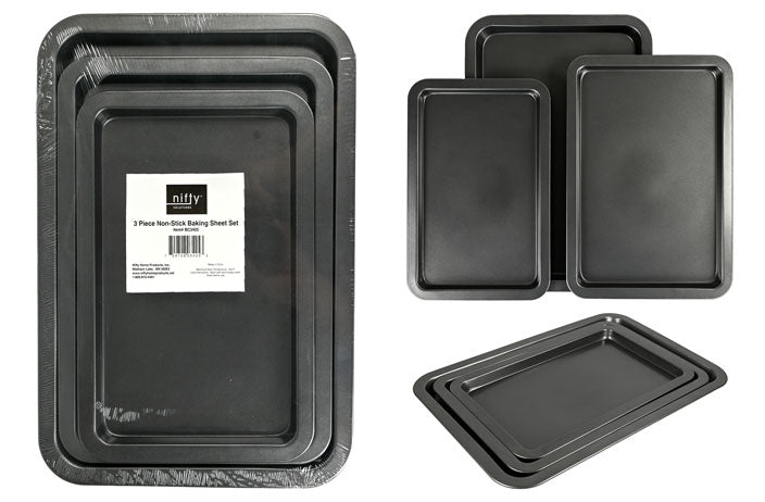 3 PIECE NON-STICK BAKING SHEET SET
