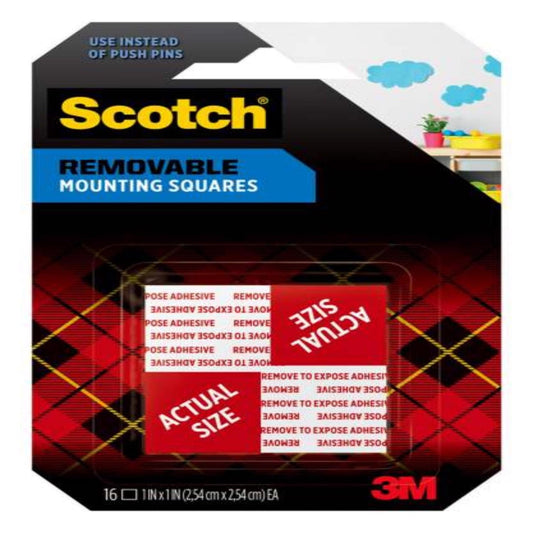 REMOVABLE MOUNTING SQUARES 16CT