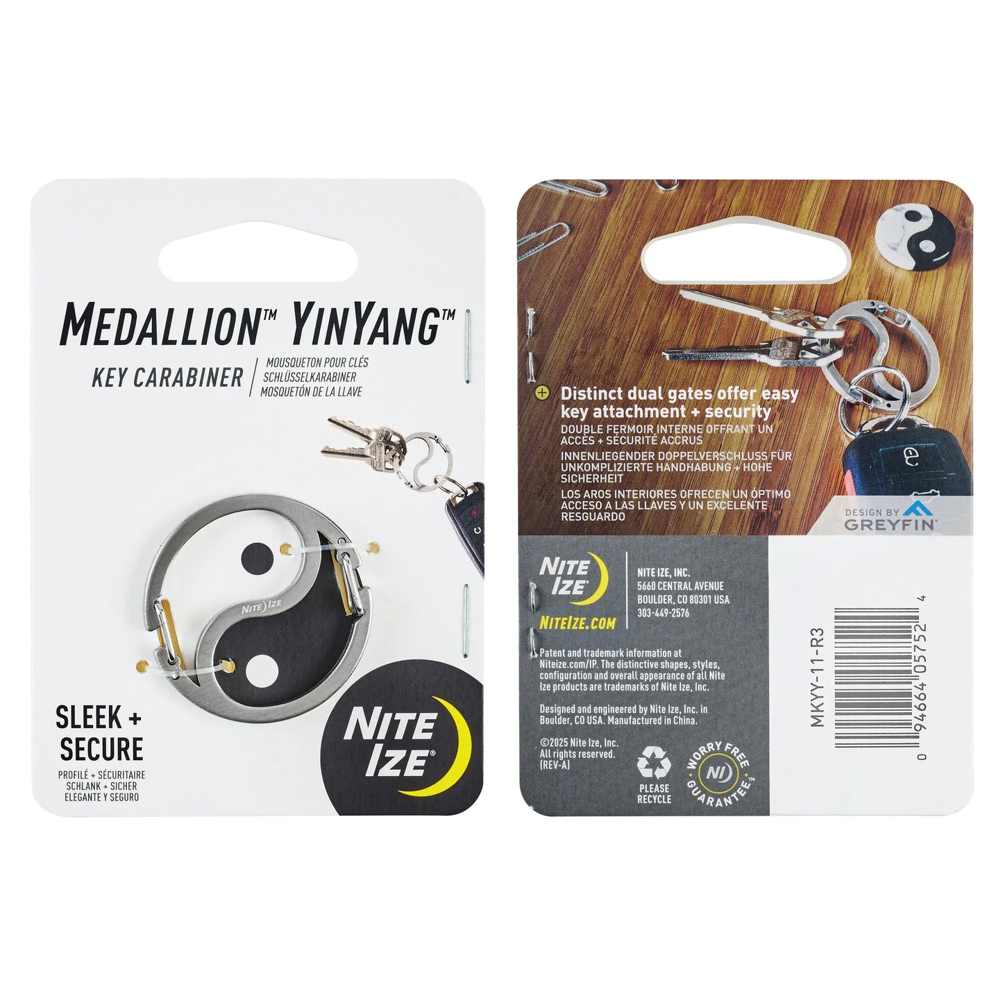 MEDALLION YINYANG KEY CARABINER