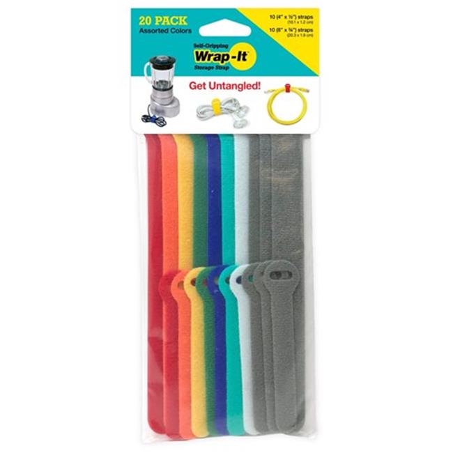 CABLE TIES ASSORTED 20 PACK (5",8") MULTI COLOR