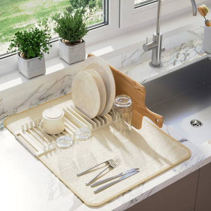 UDRY DISHRACK W/MAT LINEN