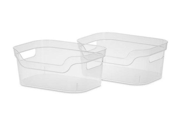 SET/2 SMALL OPEN BINS CLEAR