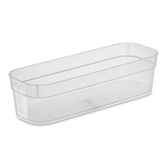 SET/3 NARROW STORAGE TRAYS CLEAR