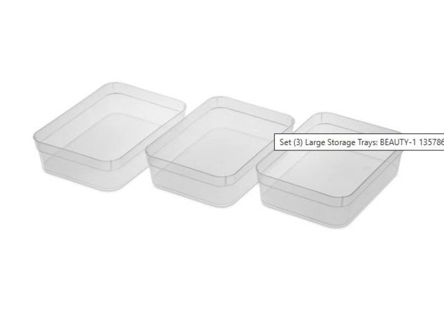 SET/3 LARGE STORAGE TRAYS