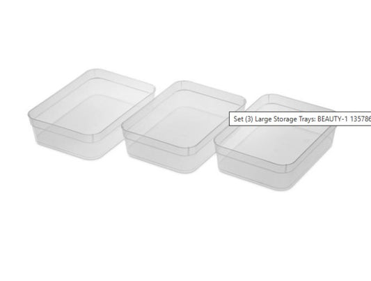 SET/3 LARGE STORAGE TRAYS
