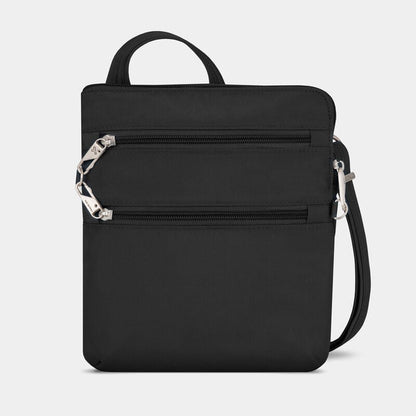 CLASSIC AT SLIM DBL ZIP CROSSBODY BLACK