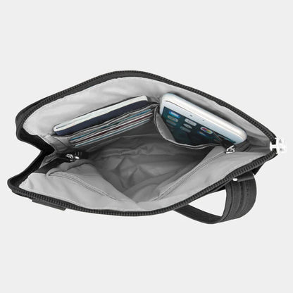 CLASSIC AT SLIM DBL ZIP CROSSBODY BLACK