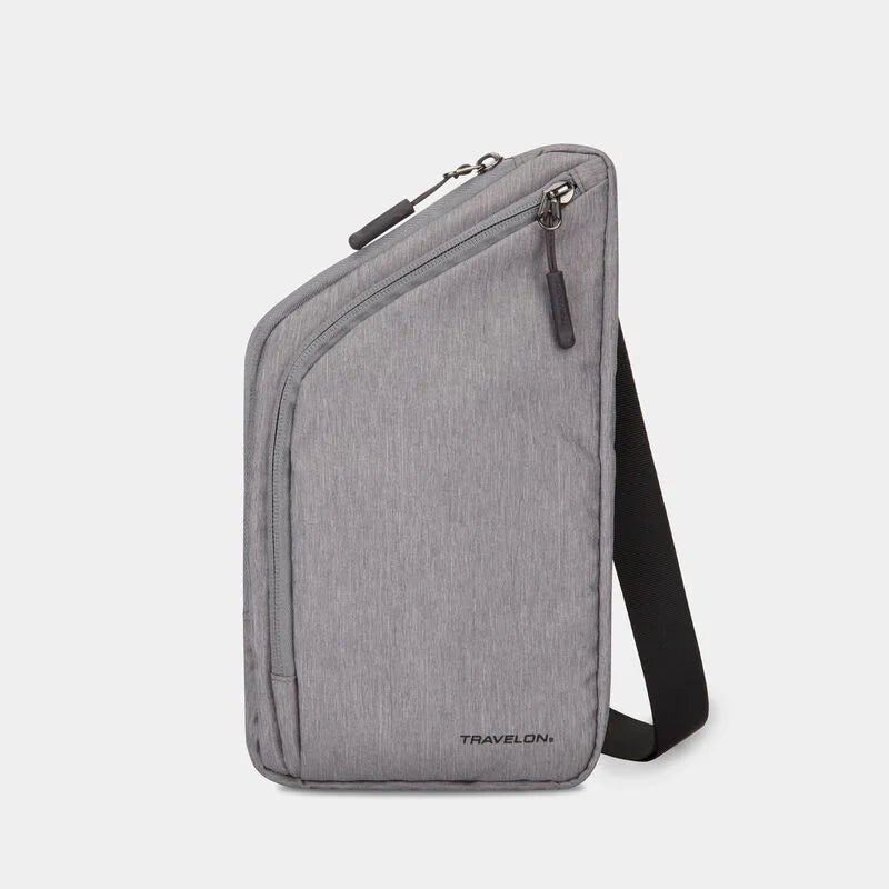 SLIM CROSSBODY BAG GRAY HEATHER
