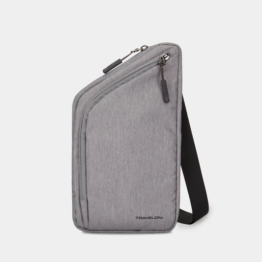 SLIM CROSSBODY BAG GRAY HEATHER