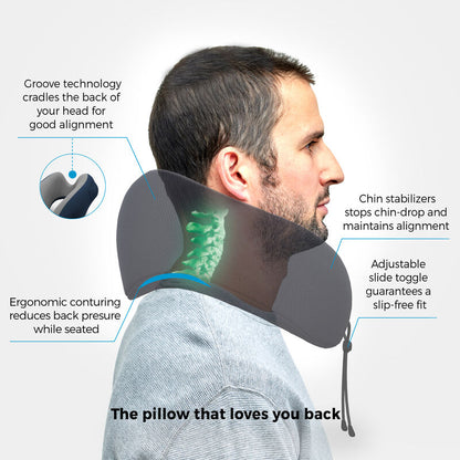 TRANSIT PREMIUM NECK PILLOW NAVY/GRAY