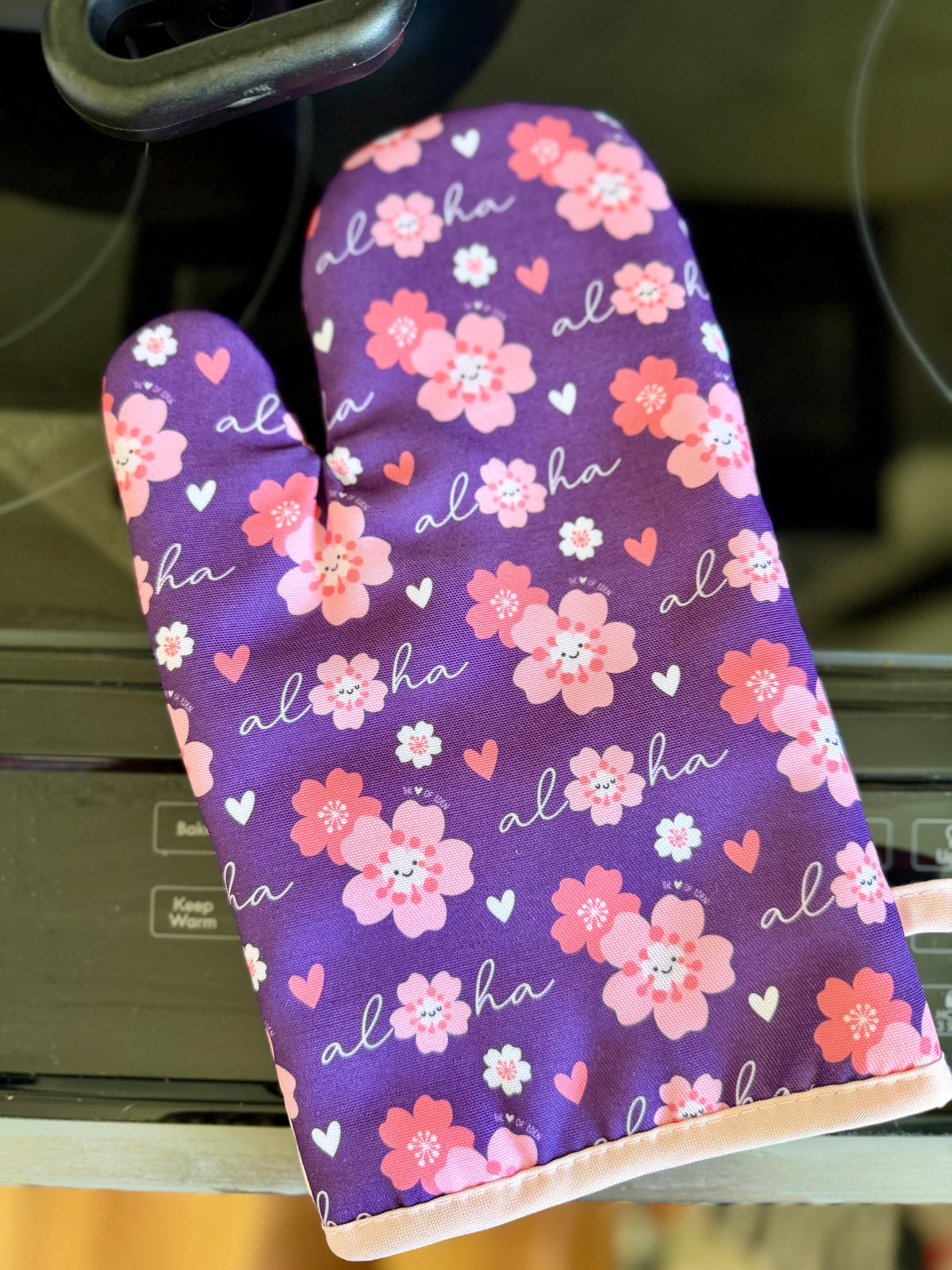 EDEN OVEN MITT ALOHA SAKURA PURPLE