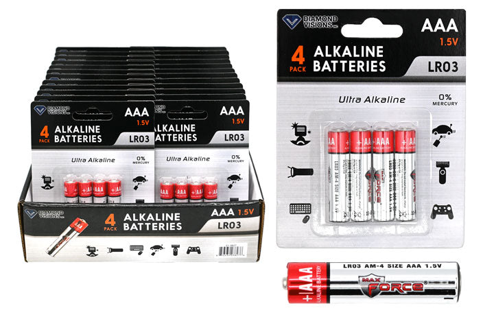 AAA ALKALINE BATTERIES 4PK