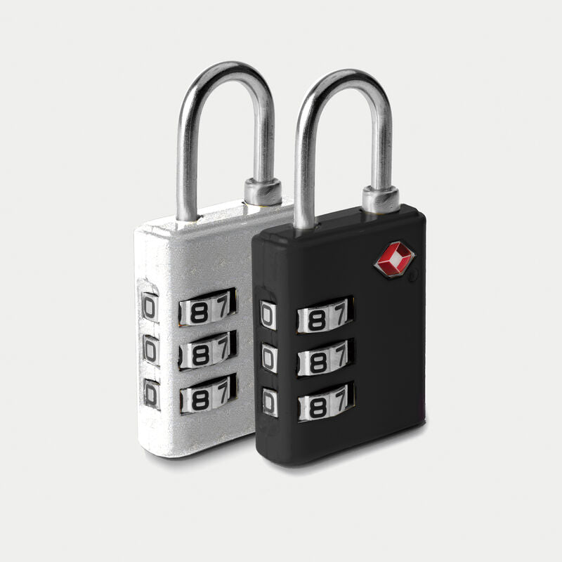TSA LUGGAGE LOCKS SET/2 BLK/SLVR