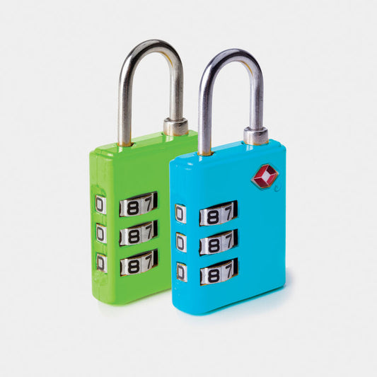 TSA LUGGAGE LOCKS SET/2 GRN/BLU