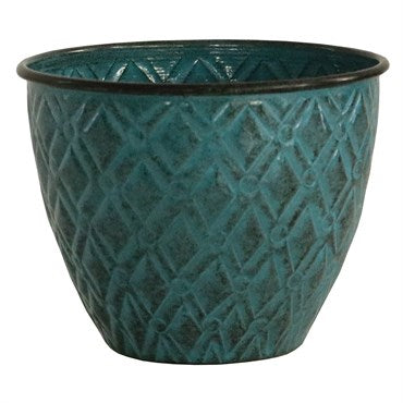 5" DIAMOND PLANTER SEAFOAM
