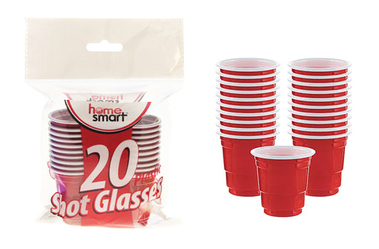 RED SHOT GLASSES  2OZ-20PK