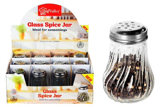 GLASS SPICE JAR