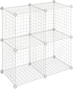 WHITE STORAGE CUBES SET/4