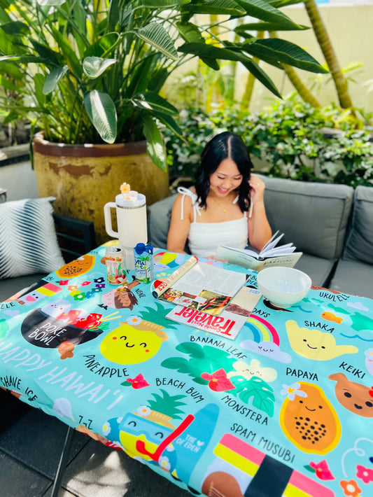 EDEN TABLECLOTH HAPPY HAWAII MINT
