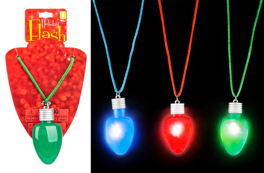 HOLIDAY FLASH BULB NECKLACE