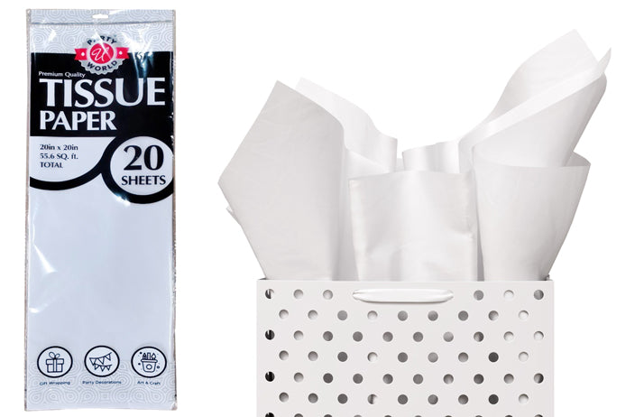 TISSUE PAPER WHITE 20CT