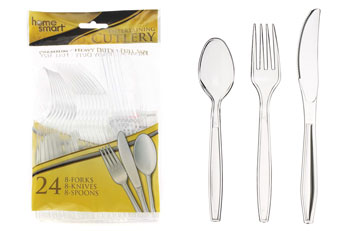 PLASTIC CUTLERY 24CT