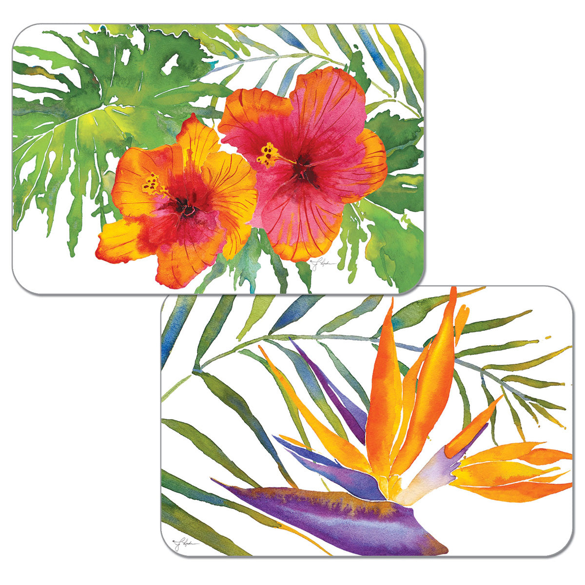 PLACEMAT TROPICAL PARADISE REVERSIBLE