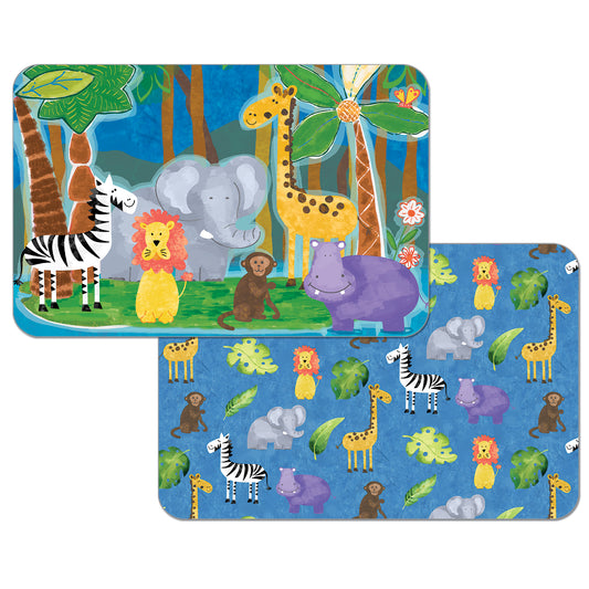 PLACEMAT KID'S JUNGLE FRIENDS REVERSIBLE