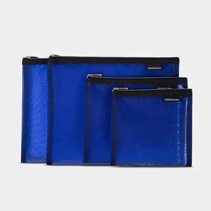 MESH POUCHES SET/4 BLUE
