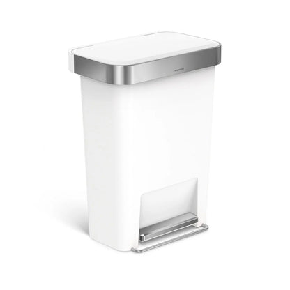 RECTANGULAR STEP CAN 45L WHITE