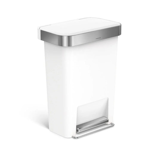 RECTANGULAR STEP CAN 45L WHITE