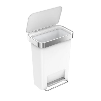 RECTANGULAR STEP CAN 45L WHITE