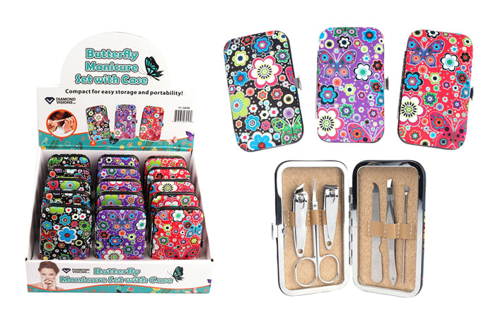 FLORAL/BUTTERFLY MANICURE SET