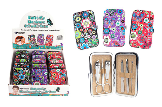 FLORAL/BUTTERFLY MANICURE SET