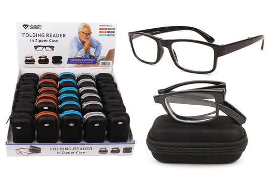 FOLDING READERS W/ZIPPER CASE
