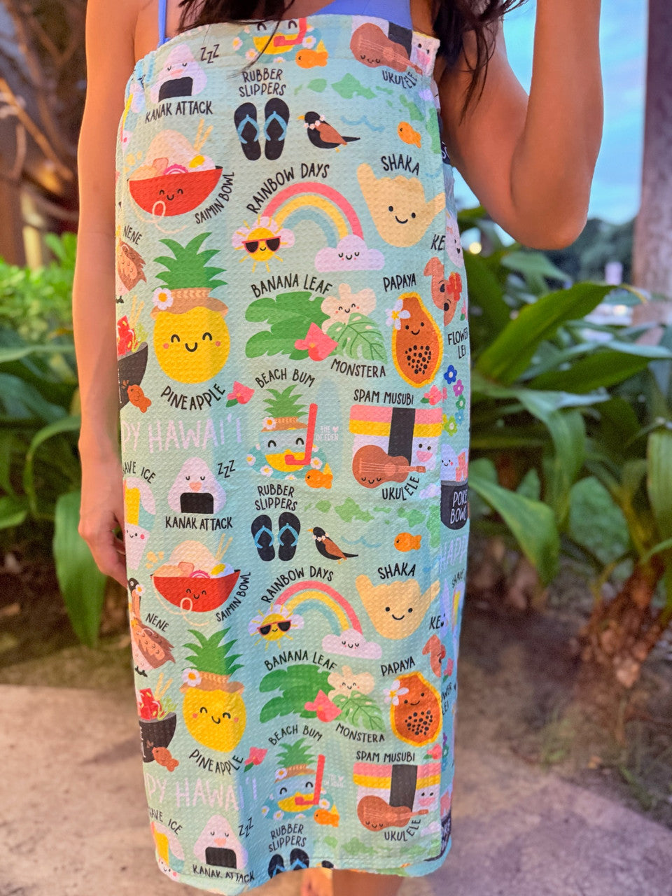 EDEN WAFFLE WRAP HAPPY HAWAII MINT