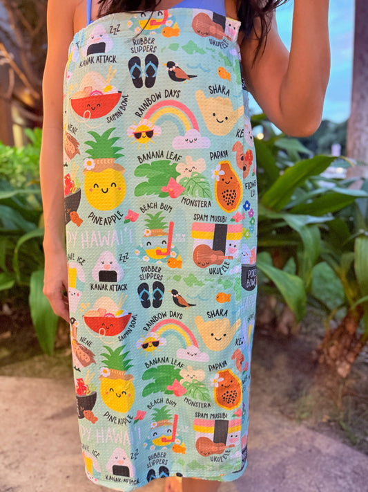 EDEN WAFFLE WRAP HAPPY HAWAII MINT