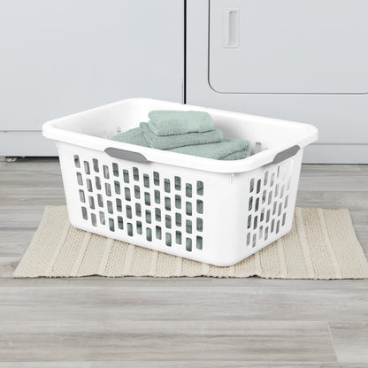 LAUNDRY BASKET 17" WHITE