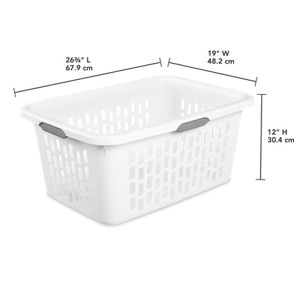LAUNDRY BASKET 17" WHITE