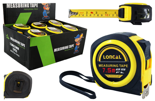 25' TAPE MEASURE W/RUBBER GRIP
