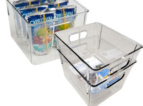 2PC CLEAR BIN 7.5 X 8.5 X 5.875