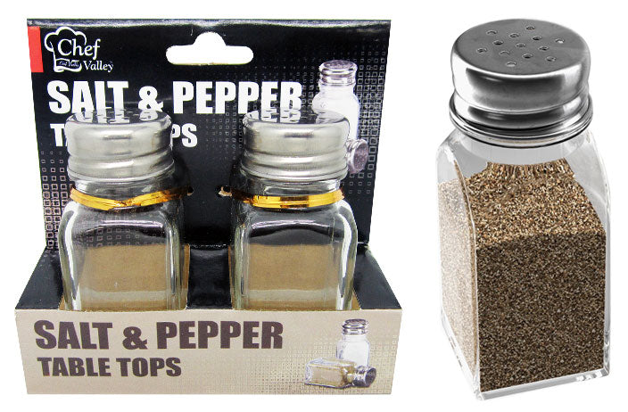 SALT & PEPPER SHAKER SET GLASS