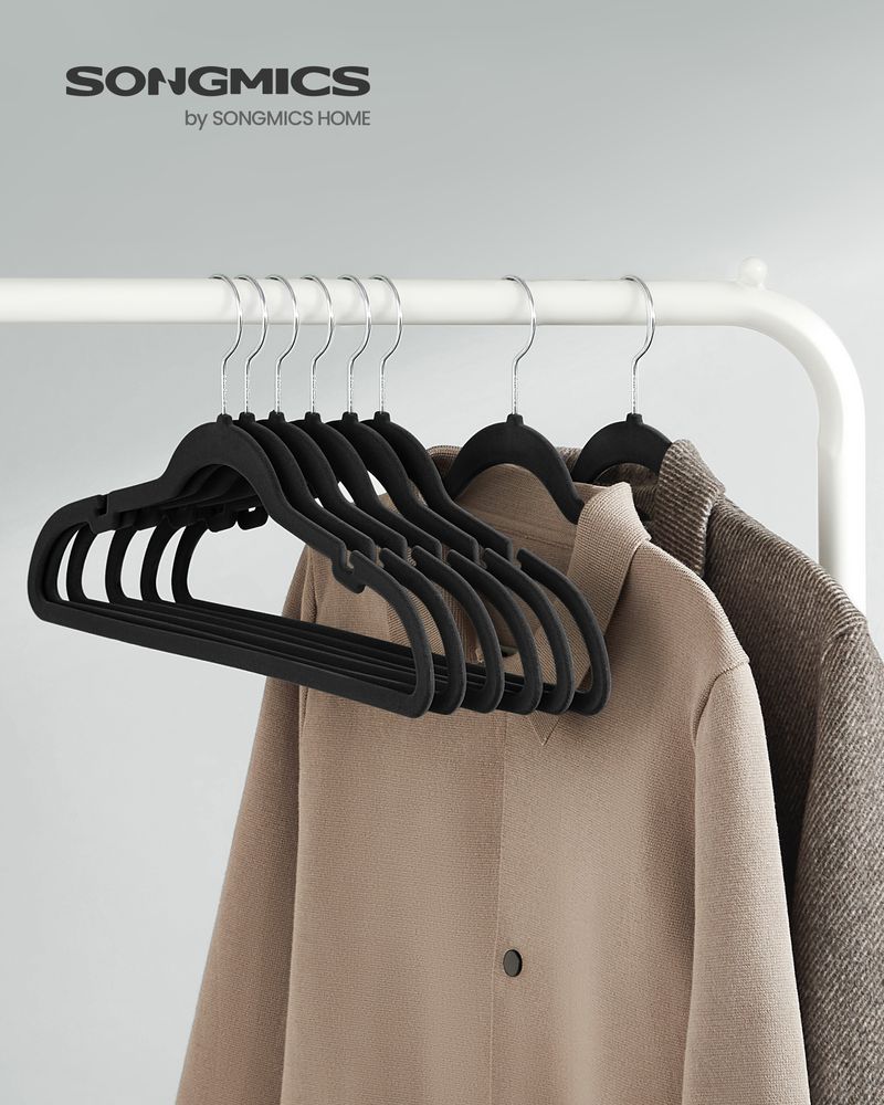 50PK BLACK VELVET HANGERS