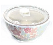 PLUM BLOSSOM MICRO BOWL W/LID