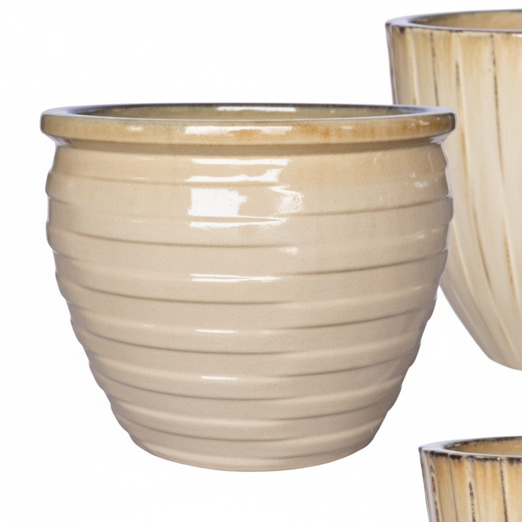 TECHNO 12.6" PLANTER CREAM