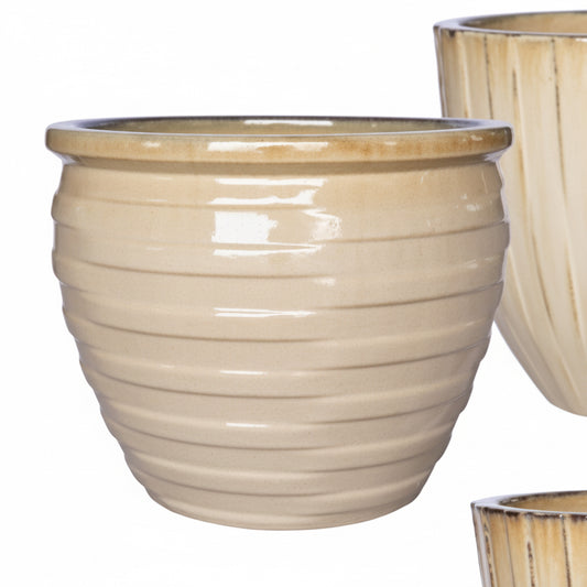 TECHNO 12.6" PLANTER CREAM