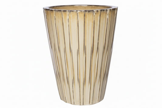 TECHNO 23.6" TALL PLANTER CREAM